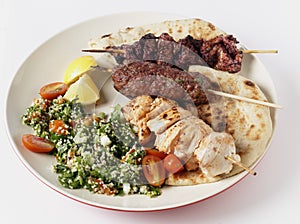 Mideast style barbecue meal