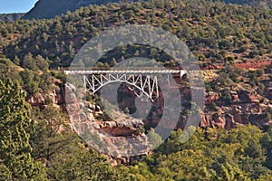 Midgley Bridge on Hwy 89A, north of Sedona, Arizona in Oak Creek Canyon