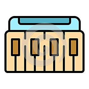 Midi synthesizer icon vector flat