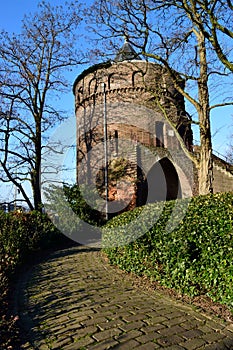 Midieval tower in sunlight