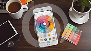 Midjourney Version 5: Creative Mobile App Interface on White iPhone