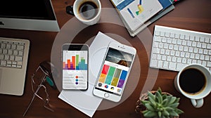 Midjourney Version 5: Creative Mobile App Interface on White iPhone