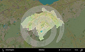 Midlothian highlighted, United Kingdom. OpenStreetMap Humanitarian photo