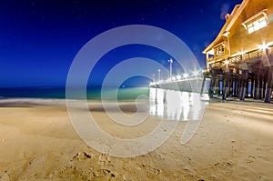 Midnight at nags head pier and beach