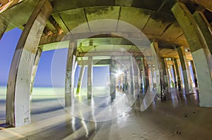 Midnight at nags head pier and beach