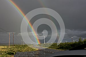 Midnight rainbow in Lapland