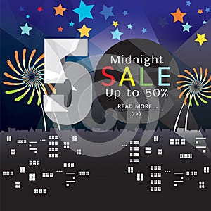 Midnight Sale Banner.