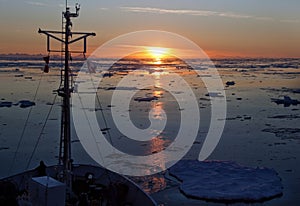 Midnight Sun - Arctic Ocean