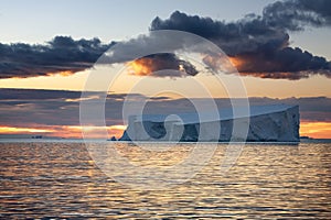 Midnight sun - Icebergs in the Drake Passage - Antarctica