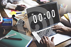 Midnight Time Tomorrow Timing Concept