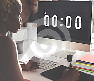 Midnight Time Tomorrow Timing Concept