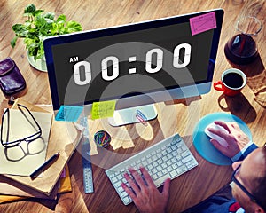 Midnight Time Tomorrow Timing Concept