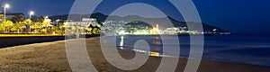 Midnight view of seaside in Sitges