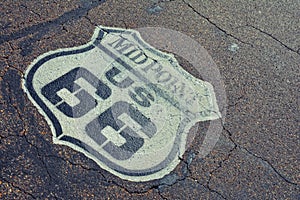 Midpoint in the historic Route 66.