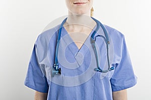 Midsection Of Surgeon With Stethoscope