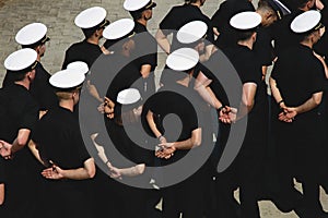 Midshipmen in formation