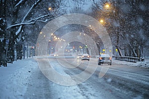 In the midst of an abnormally cold winter, the frozen street exudes an icy atmosphere