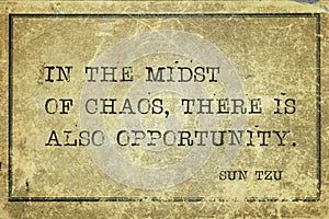 Midst of chaos Sun Tzu photo