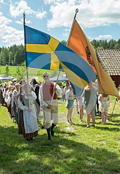Midsummer day celebration in Sweden