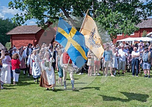 Midsummer day celebration in Sweden