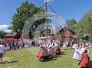 Midsummer day celebration in Sweden