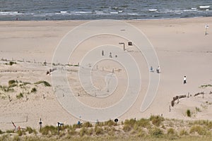 Midsummer Dutch beach in corona pandemic