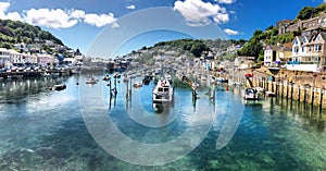 Midsummers day view from Looe bridge looking seaward on 21.june.2019