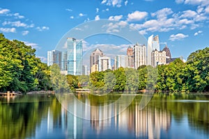 Midtown Atlanta skyline from the park