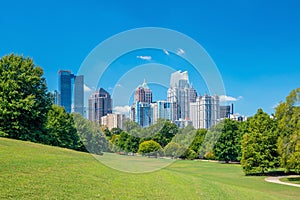 Midtown Atlanta skyline from the park