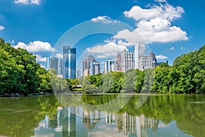 Midtown Atlanta skyline from the park