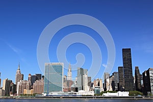 Midtown Manhattan skyline on a Clear Blue Day