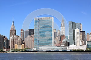 Midtown Manhattan skyline on a Clear Blue Day