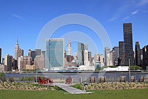 Midtown Manhattan skyline on a Clear Blue Day