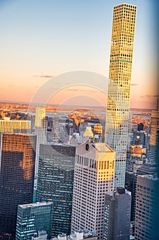 Midtown Manhattan skyline at dusk, New York City