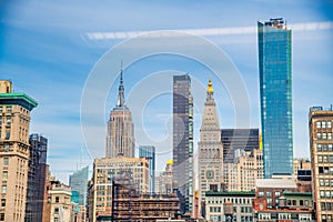 Midtown Manhattan skyline at dusk, New York City