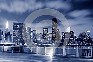 Midtown Manhattan skyline At Night