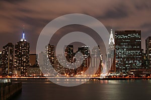 Midtown Manhattan skyline At Night