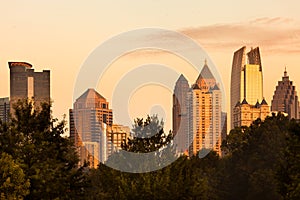 Midtown skyline from Piedmont Park in Atlanta