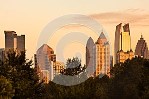 Midtown skyline from Piedmont Park in Atlanta photo