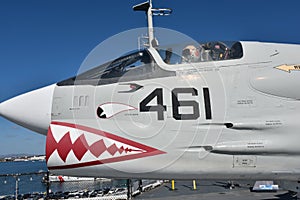 Particular of warplane aboard aircarrier Midway