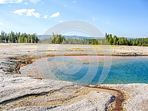 Midway Geyser Basin in Yellowstone National Park