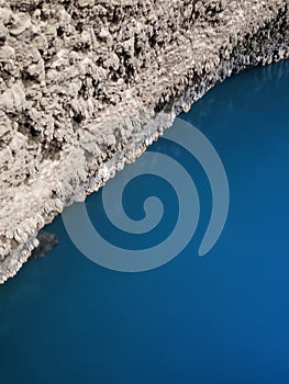 Midway Utah National Crater used for swimming soaking to relax muscles and Utahs deepblue scuba diving center