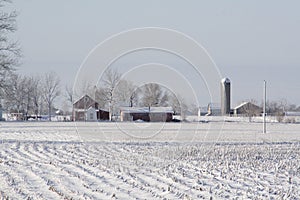 Midwest Farm on a Wintry Day photo