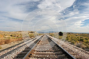 Midwest train tracks photo