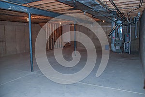 Midwestern United States basement with mechanicals photo
