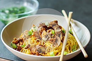 Mie ayam chicken noodles