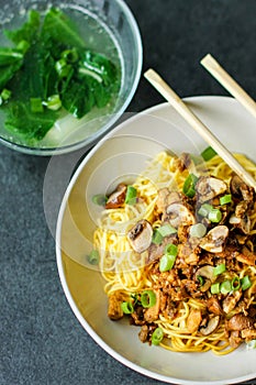 Mie ayam chicken noodles