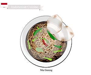 Mie Goreng or Indonesian Fried Noodles with Meat
