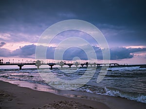 Miedzyzdroje Pier, Baltic Sea, Poland