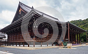 Mieido main hall of the Chion-in temple complex.  Kyoto. Japan photo